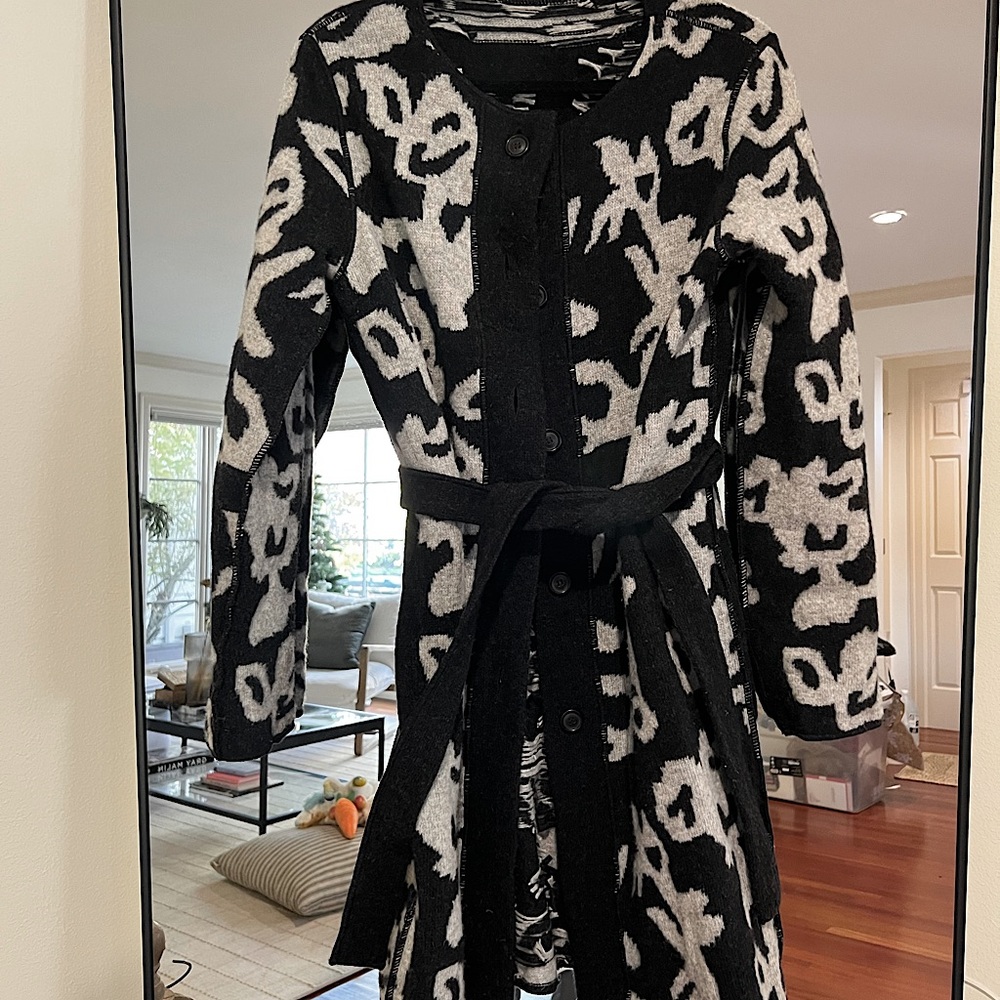 Reversible Piazza Sempione Sweater Coat (fits like a medium), Cashmere or Wool